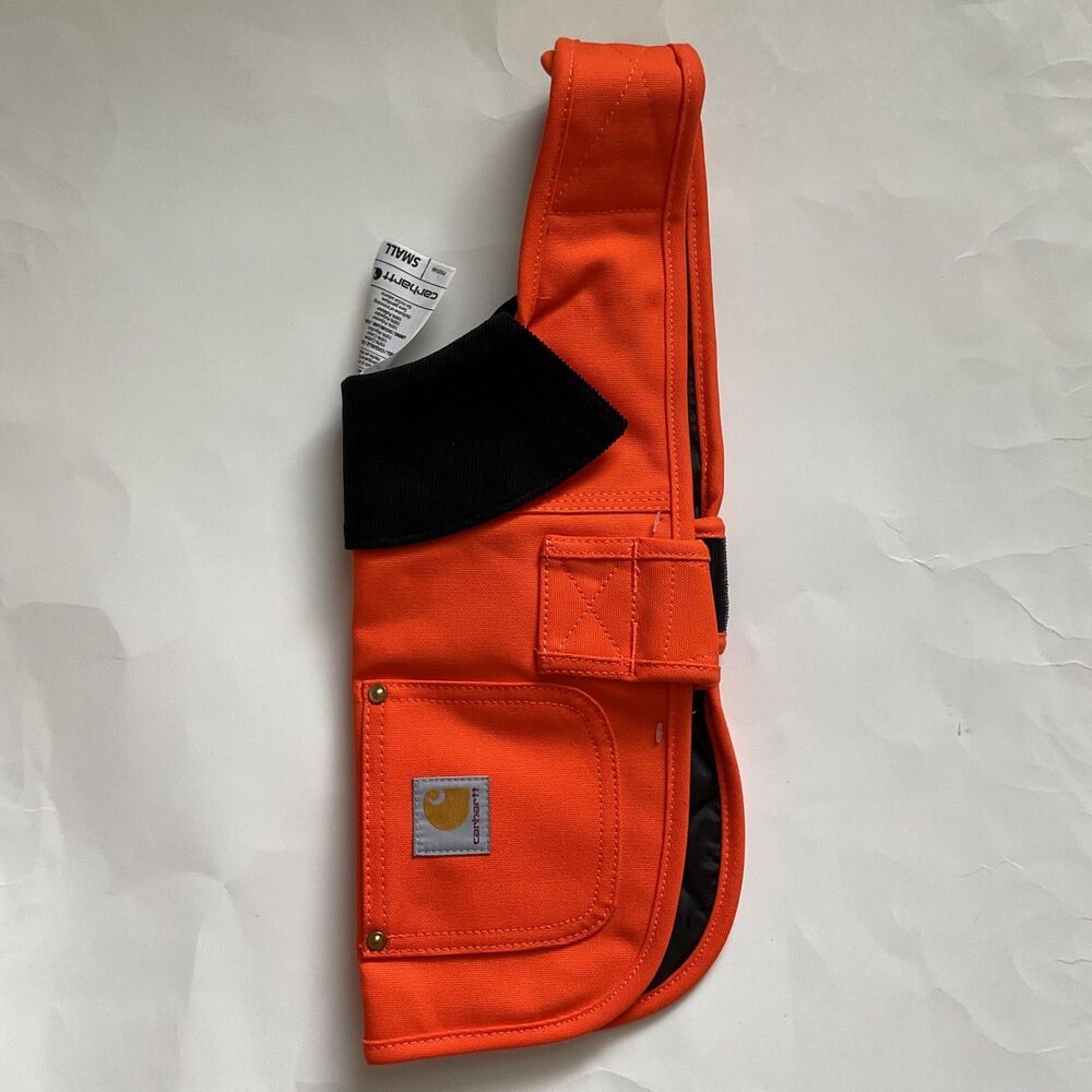 Carhartt Firm Duck Insulated Dog Chore Coat S Hunter Orange/Brass PX0548 NEW